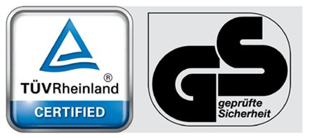 TÜV Rheinland certified